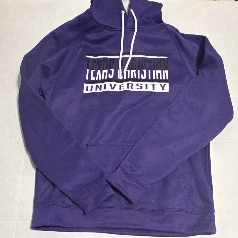 Colosseum TCU Horned Frogs NCAA Pullover Hoodie Purple Men’s Size L